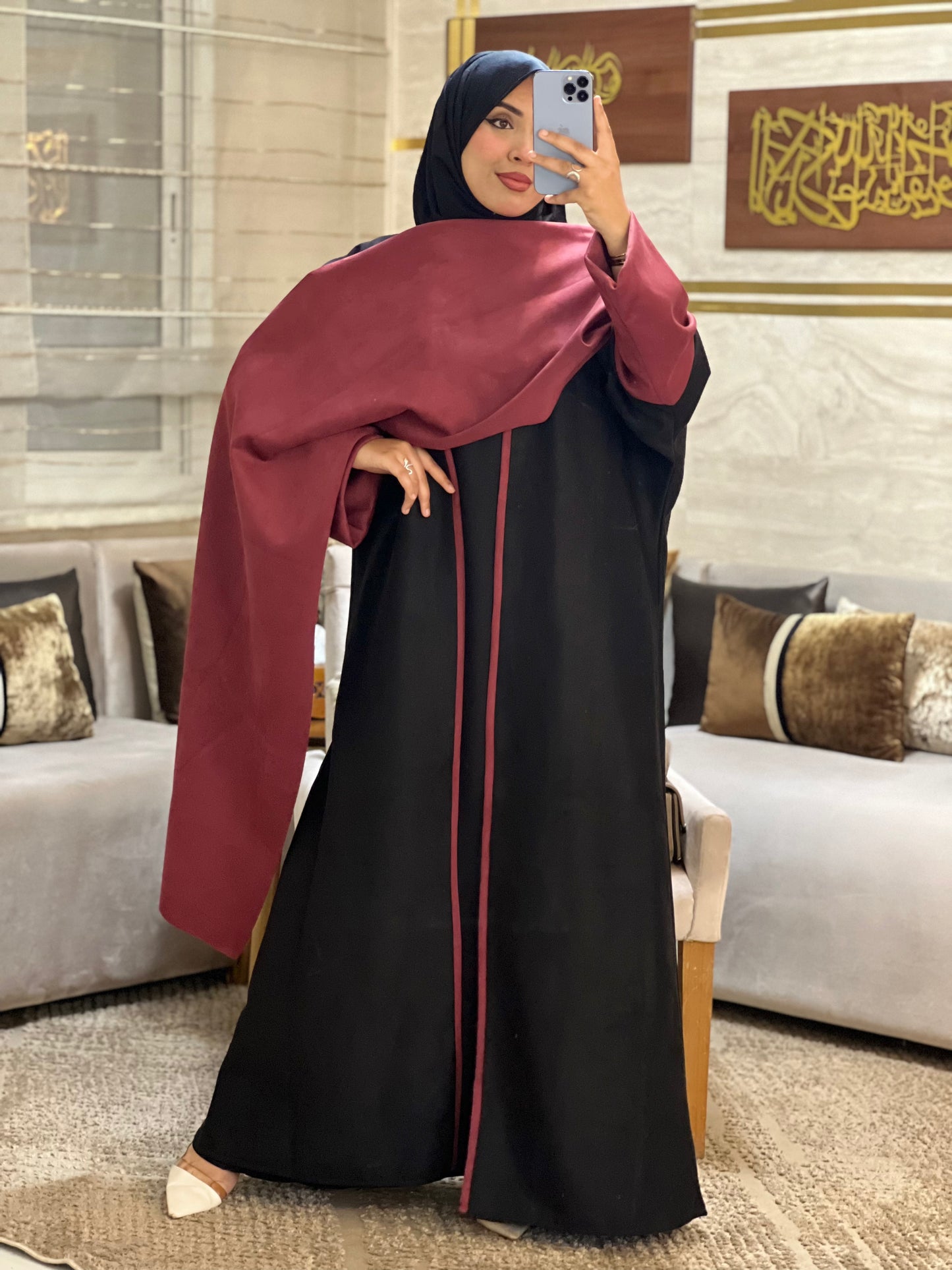 طقم العباية الفاخر 3 قطع – Luxe 3P Abaya