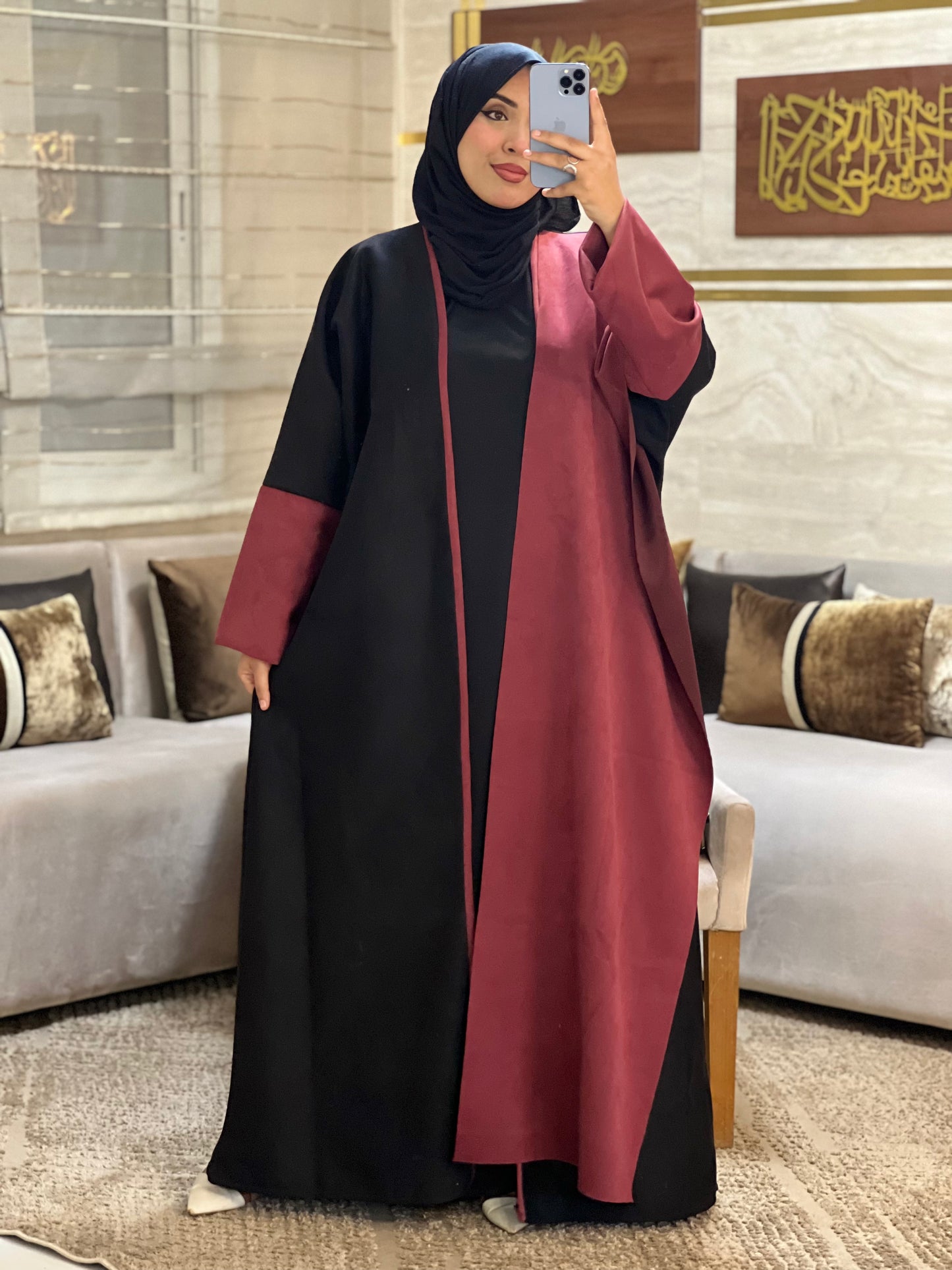 طقم العباية الفاخر 3 قطع – Luxe 3P Abaya